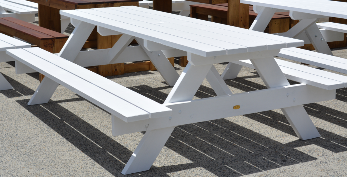 A-Frame 2100 Pine Outdoor Timber Picnic Setting available to order now