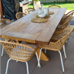 Rectangular Kirra 2950mm TEAK Outdoor Timber Table inserts available to order now!