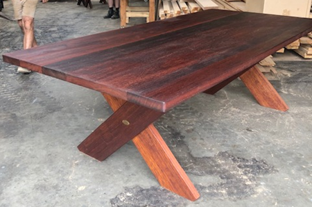 Rectangular Kirra XL 2400mm Kwila Outdoor Timber Table available to order now