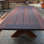 Rectangular Kirra XL 2950mm Kwila Outdoor Timber Table inserts available to order now!