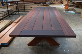 Rectangular Kirra XL 2950mm Kwila Outdoor Timber Table inserts available to order now!